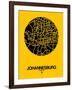 Johannesburg Street Map Yellow-NaxArt-Framed Art Print