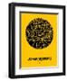 Johannesburg Street Map Yellow-NaxArt-Framed Art Print