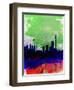 Johannesburg Watercolor Skyline-NaxArt-Framed Art Print