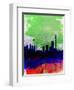 Johannesburg Watercolor Skyline-NaxArt-Framed Art Print