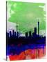 Johannesburg Watercolor Skyline-NaxArt-Stretched Canvas