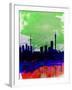 Johannesburg Watercolor Skyline-NaxArt-Framed Art Print