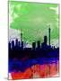 Johannesburg Watercolor Skyline-NaxArt-Mounted Art Print