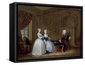 John, 2nd Duke of Montagu (1690-1749), His Wife Lady Mary Churchill, Daughter of the Duke of…-Gawen Hamilton-Framed Stretched Canvas