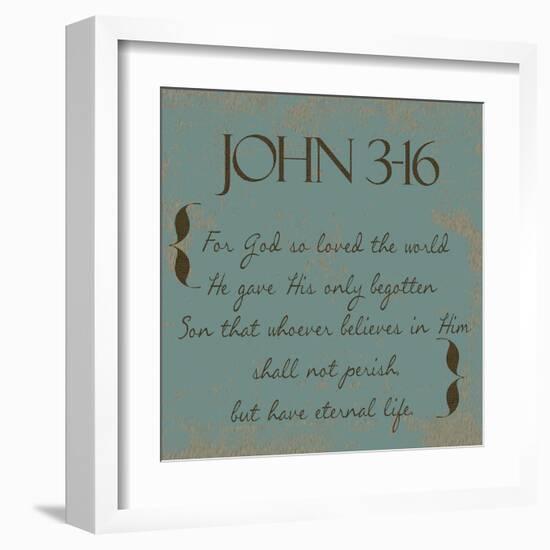 John 3-16-Taylor Greene-Framed Art Print