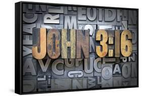 John 3:16-enterlinedesign-Framed Stretched Canvas