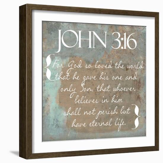 John 3-16-Taylor Greene-Framed Art Print