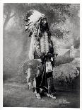 Portrait of Turning Bear, a Sioux Warrior, C.1900 (B/W Photo)-John Alvin Anderson-Framed Giclee Print