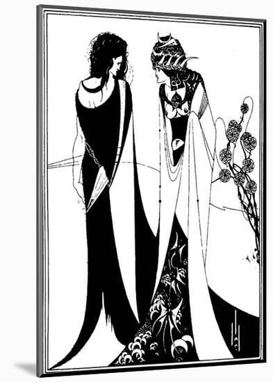 John and Salome-Aubrey Beardsley-Mounted Art Print