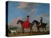 John and Sophia Musters Riding at Colwick Hall, 1777-George Stubbs-Stretched Canvas