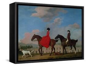 John and Sophia Musters Riding at Colwick Hall, 1777-George Stubbs-Framed Stretched Canvas