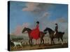 John and Sophia Musters Riding at Colwick Hall, 1777-George Stubbs-Stretched Canvas