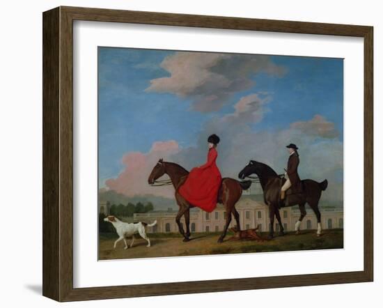 John and Sophia Musters Riding at Colwick Hall, 1777-George Stubbs-Framed Giclee Print