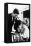 John and Wife Jackie Kennedy with their Daughter Caroline in USA in 1961-null-Framed Stretched Canvas