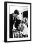John and Wife Jackie Kennedy with their Daughter Caroline in USA in 1961-null-Framed Photo