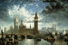 The Houses of Parliament-John Anderson-Framed Stretched Canvas