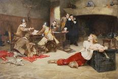 News of the Army, C.1900 (Oil on Panel)-John Arthur Lomax-Giclee Print