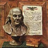 "Benjamin Franklin - bust and quote," January 19, 1946-John Atherton-Giclee Print