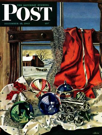 "Christmas Ornaments," Saturday Evening Post Cover, December 18, 1943