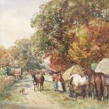 Circus Horses (Watercolour)-John Atkinson-Giclee Print