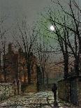 A Moonlit Stroll, Bonchurch, Isle of Wight, 1878-John Atkinson Grimshaw-Mounted Giclee Print