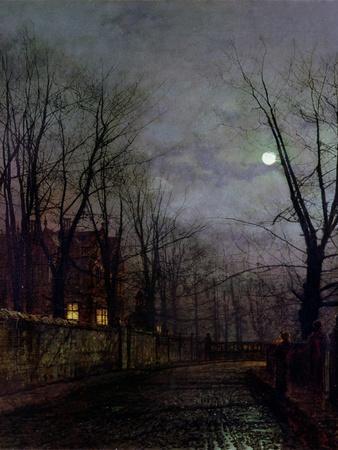 Moonlit Street Scene, 1882