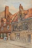The Dolphin House, Low Friar Street, Newcastle Upon Tyne (Bodycolour, Pencil and W/C on Paper)-John Atlantic Stephenson-Framed Stretched Canvas