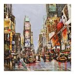 Taxi in Times Square-John B^ Mannarini-Laminated Art Print