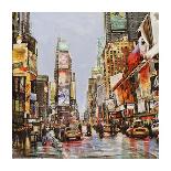 Taxi in Times Square-John B^ Mannarini-Laminated Art Print