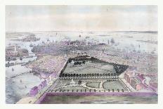 Bird's Eye View of New York and Brooklyn, Circa 1851, USA, America-John Bachmann-Giclee Print