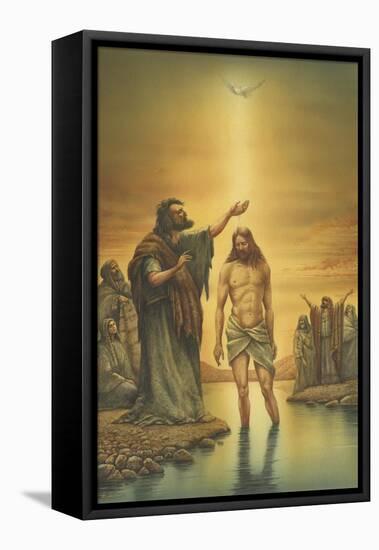 John Baptizing Jesus-Val Bochkov-Framed Stretched Canvas