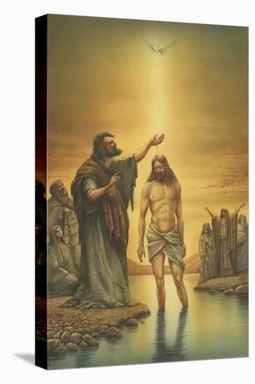 John Baptizing Jesus-Val Bochkov-Stretched Canvas