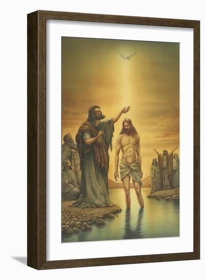 John Baptizing Jesus-Val Bochkov-Framed Giclee Print