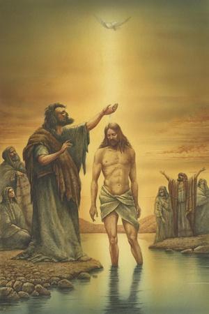 'John Baptizing Jesus' Giclee Print - Val Bochkov | AllPosters.com