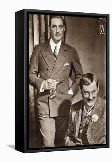 John Barrymore and Lionel Barrymore, American Actors, 1933-null-Framed Stretched Canvas
