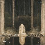 Princess Tuvstarr Is Still Sitting There Wistfully Looking into the Water, 1913-John Bauer-Giclee Print