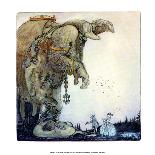 Princess Tuvstarr Is Still Sitting There Wistfully Looking into the Water, 1913-John Bauer-Stretched Canvas