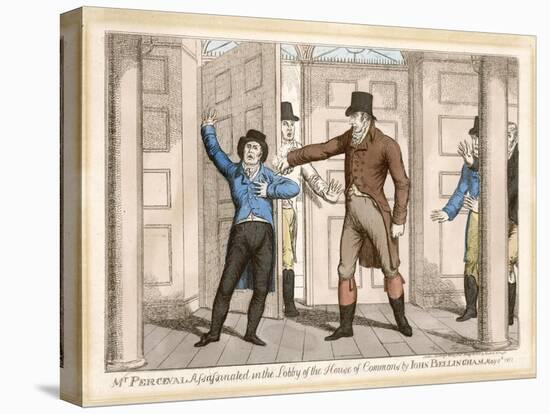 John Bellingham Shoots Spencer Perceval in the Lobby of the House of Commons-null-Stretched Canvas