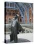 John Betjeman Statue, St. Pancras International Train Station, London, England, United Kingdom-Ethel Davies-Stretched Canvas