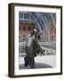 John Betjeman Statue, St. Pancras International Train Station, London, England, United Kingdom-Ethel Davies-Framed Photographic Print