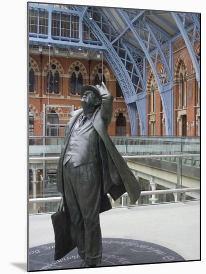 John Betjeman Statue, St. Pancras International Train Station, London, England, United Kingdom-Ethel Davies-Mounted Photographic Print