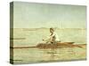 John Biglin in a Single Scull, 1873-Thomas Cowperthwait Eakins-Stretched Canvas