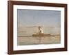 John Biglin in a Single Scull - Landscape-Thomas Eakins-Framed Premium Giclee Print
