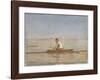 John Biglin in a Single Scull - Landscape-Thomas Eakins-Framed Premium Giclee Print