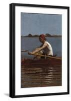 John Biglin in a Single Scull - Portrait-Thomas Eakins-Framed Premium Giclee Print