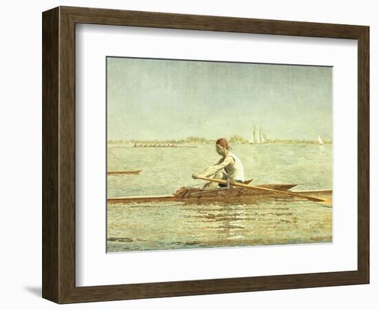 John Biglin in a Single Scull-Thomas Cowperthwait Eakins-Framed Giclee Print