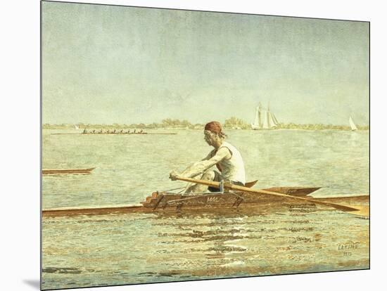 John Biglin in a Single Scull-Thomas Cowperthwait Eakins-Mounted Giclee Print