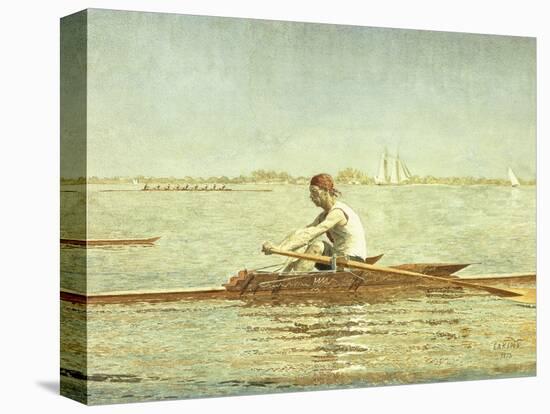 John Biglin in a Single Scull-Thomas Cowperthwait Eakins-Stretched Canvas