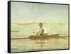 John Biglin in a Single Scull-Thomas Cowperthwait Eakins-Framed Stretched Canvas