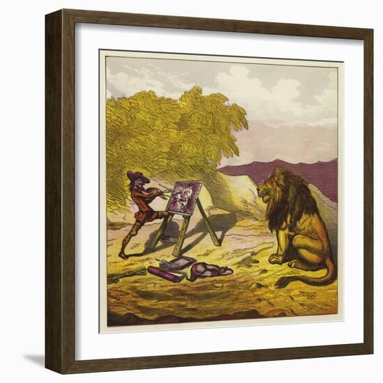 John Bold Painting the Lion-Ernest Henry Griset-Framed Giclee Print